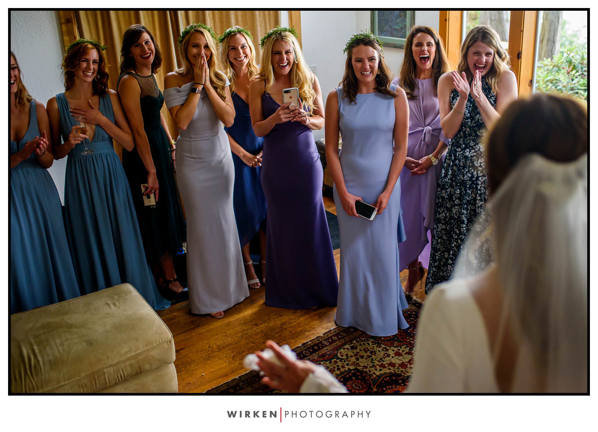 Bride reveal at Lost Whale Inn wedding