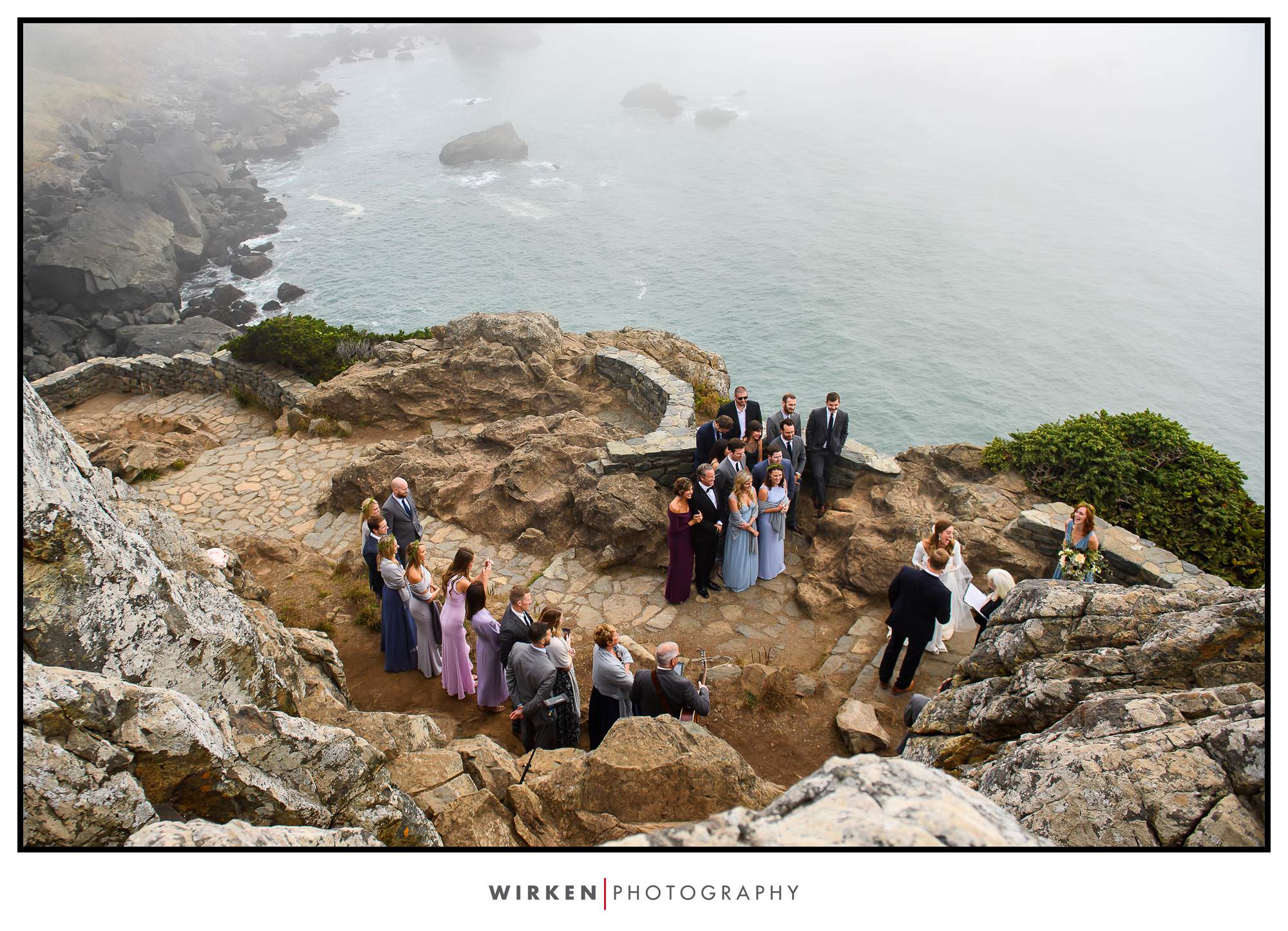 Patrick's Point Park wedding ceremony on Wedding Rock