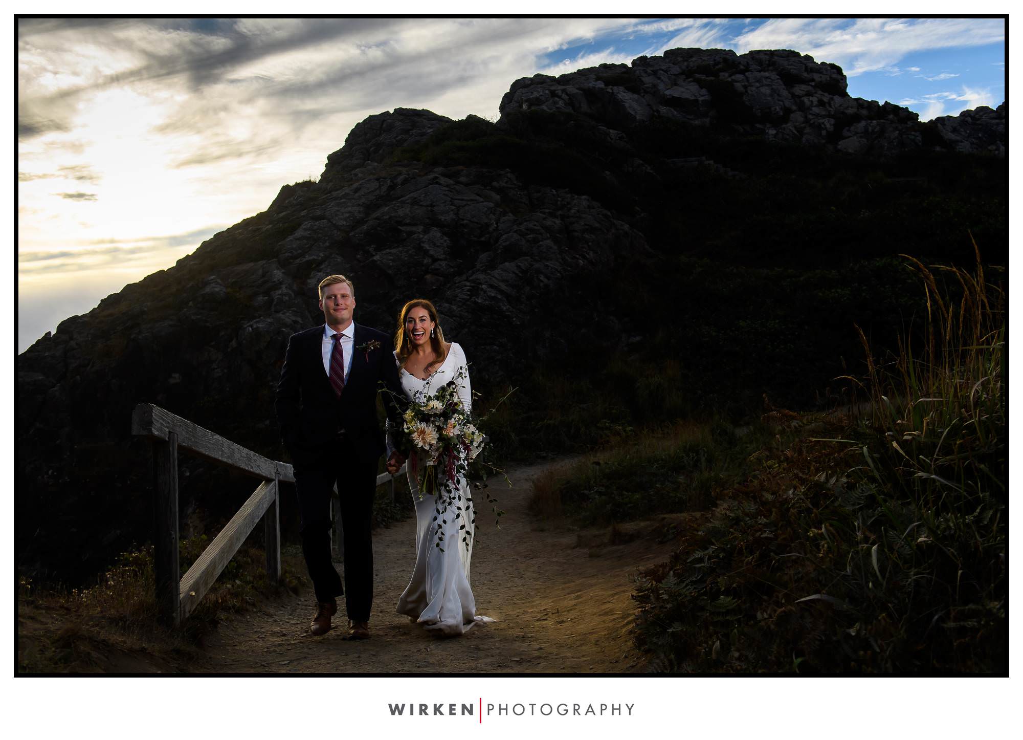 Adventure wedding at Patrick's Point Park Wedding Rock